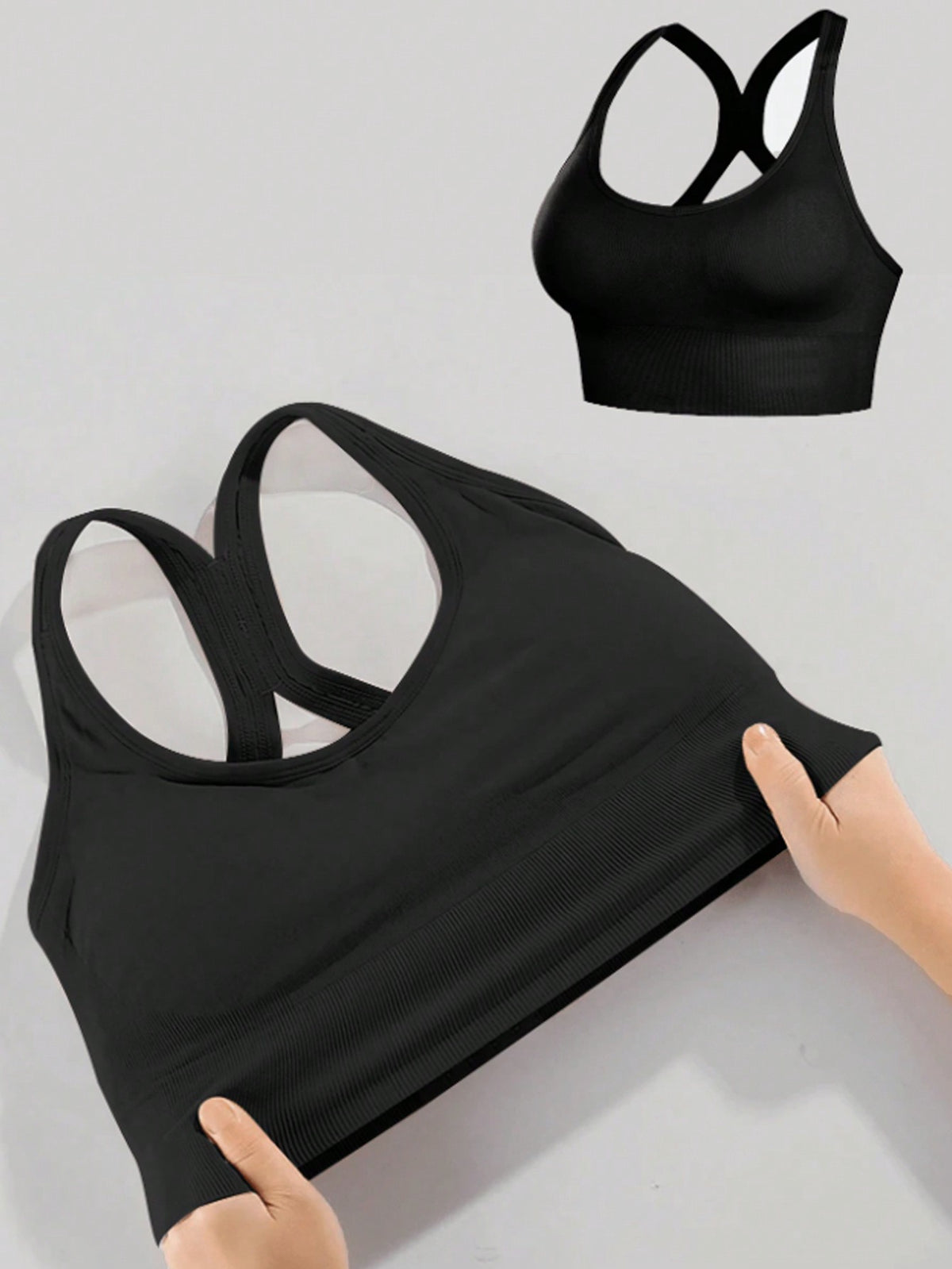 Women’s Wireless Push-Up Sports Bra | Back Cross Yoga Top | Comfortable Gym & Everyday Bralette